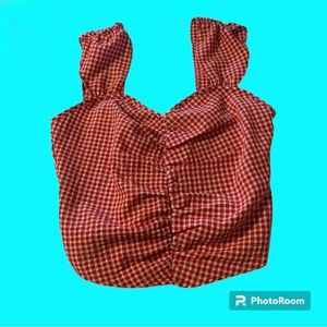 Sienna sky gingham tank Large